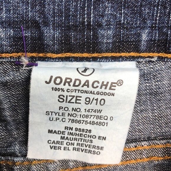 Jordache Jr. 9/10 Blue Vintage Bootie Shorty Jean Beach Summer Vacation Shorts - Picture 7 of 7